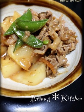 豚肉とカブの味噌炒め