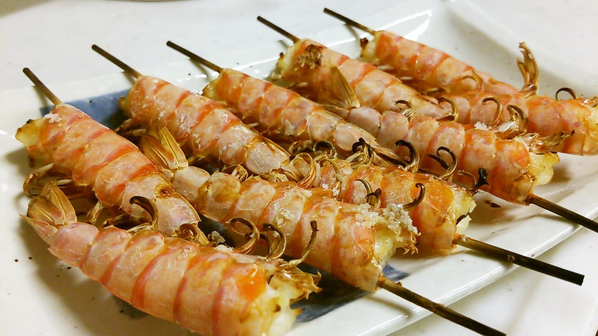 コチュジャン蜂蜜漬けエビ串のレシピ