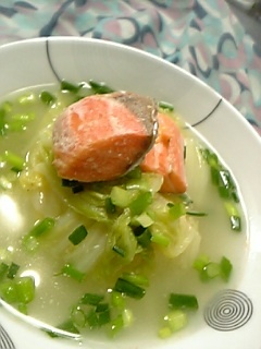 鮭の粕漬けで★くたくた白菜スープの画像