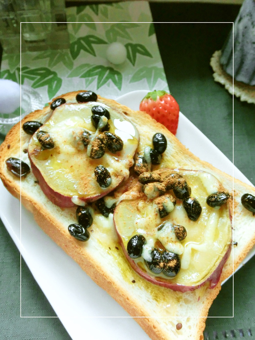 珈琲風味✼さつま芋の練乳チーズトーストの画像