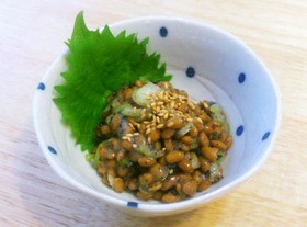 お酒のお供にも☆塩昆布納豆