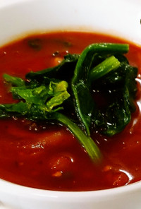 無塩料理☆ほうれん草きのこのトマトスープ