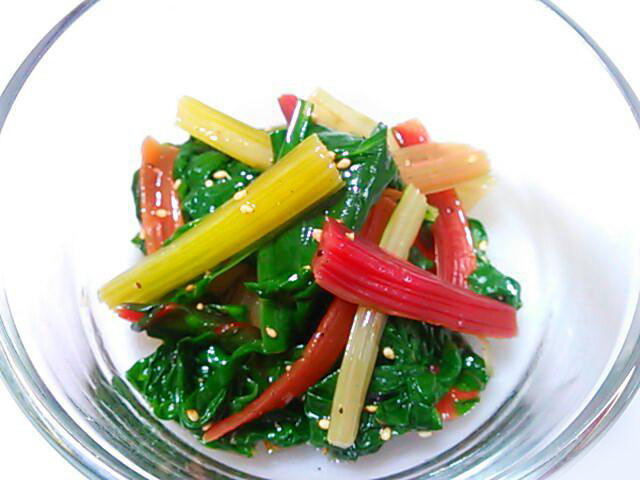 きれい野菜☆スイスチャードのナムルの画像