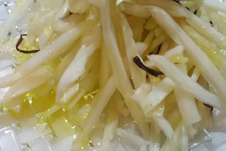 白菜の芯 昆布茶 オリーブオイル和え レシピ 作り方 By やすみぬむ クックパッド 簡単おいしいみんなのレシピが367万品