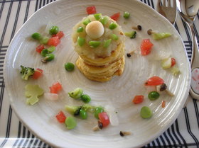 ☆離乳食中期☆ 9ヶ月祝いのパンケーキ