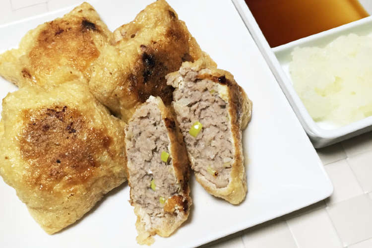 簡単 油揚げのひき肉詰め焼き お弁当にも レシピ 作り方 By まこさんど クックパッド 簡単おいしいみんなのレシピが352万品