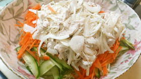 鶏ささみの玉ねぎマヨサラダ