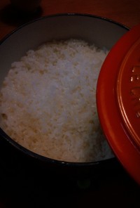 ル・クルーゼで炊く無洗米(IH)