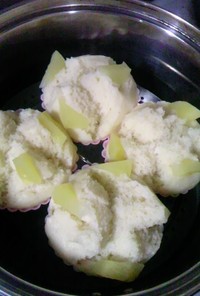 離乳食・花咲きリンゴ蒸しパン