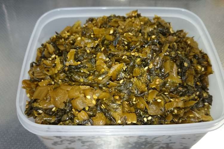 常備菜 高菜のごま油炒め レシピ 作り方 By 茉莉杏 クックパッド 簡単おいしいみんなのレシピが357万品