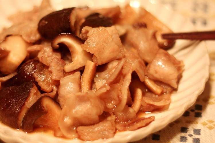 ご飯がすすむ 椎茸と豚バラの甘辛炒め レシピ 作り方 By りょーーーこ クックパッド 簡単おいしいみんなのレシピが352万品