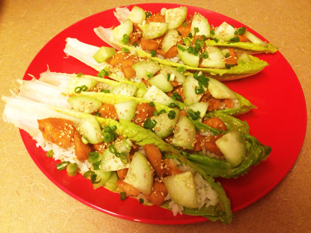 スロークッカーテックスメックスレタスラップのレシピ