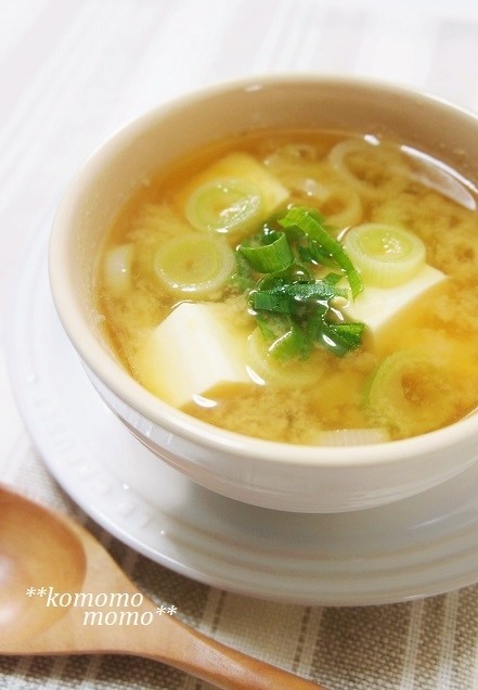 体ポカポカ♡ネギと生姜の味噌スープ