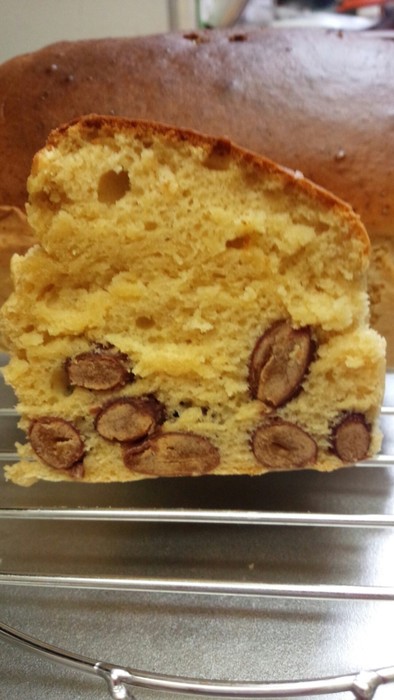 ノンオイルきな粉と金時豆のパウンドケーキの写真