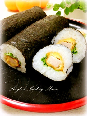 節分★とんかつ恵方巻き(太巻き)