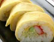 薄焼きたまごの巻き寿司の画像