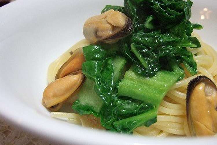 かつお菜とムール貝のパスタ レシピ 作り方 By なめっぴ クックパッド 簡単おいしいみんなのレシピが360万品