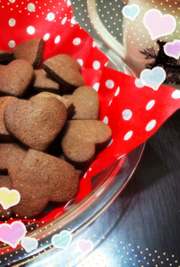 バレンタインに♡ココアの型抜きクッキー