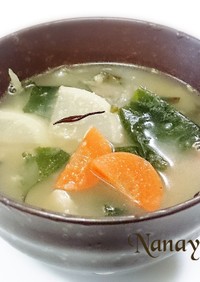 無塩料理☆根菜と乾物のとろとろスープ