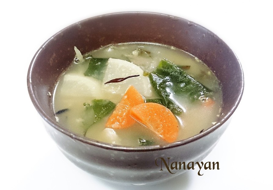 無塩料理☆根菜と乾物のとろとろスープの画像