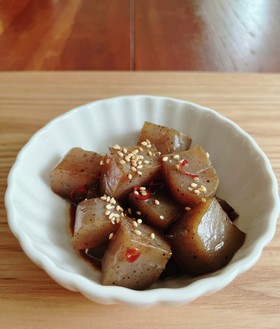 簡単!こんにゃくのピリ辛炒め。お弁当にも