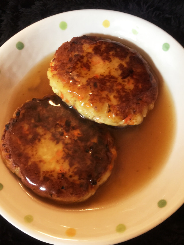 [肉なし]豆腐ハンバーグ[あんかけ]の画像