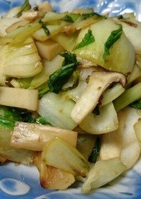 チンゲン菜とエリンギの炒め