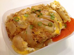 簡単10分☆冷めても美味しいカツ丼弁当