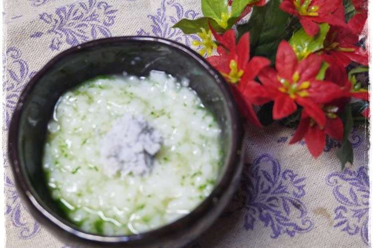 離乳食初期 ほうれん草かゆしらすのせ レシピ 作り方 By 和の離乳食 中田馨 クックパッド 簡単おいしいみんなのレシピが359万品