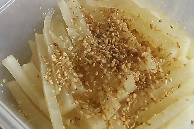 お弁当に 簡単レンジで大根のゴマ風味 レシピ 作り方 By リオマママ クックパッド 簡単おいしいみんなのレシピが352万品