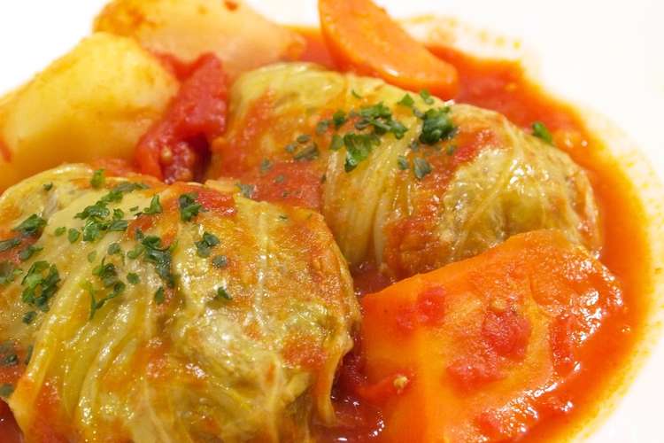 トマトソースで 簡単ロールキャベツ レシピ 作り方 By きちりーもんじゃ クックパッド 簡単おいしいみんなのレシピが355万品