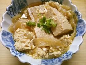 簡単! 高野豆腐と 玉ねぎの 卵とじ♪