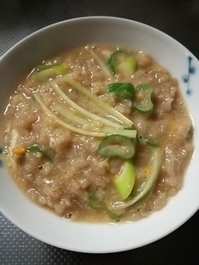 生米からのおじや(雑炊?)