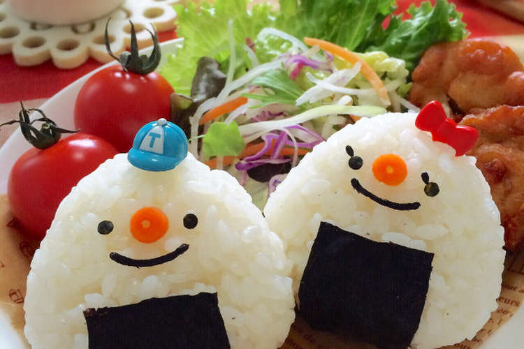 キャラ弁 簡単おにぎりキャラご飯プレート レシピ 作り方 By Maa12 クックパッド