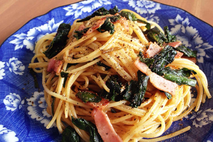 ランチに簡単ベーコンとほうれん草のパスタ レシピ 作り方 By いぶなぎブラザーズ クックパッド 簡単おいしいみんなのレシピが355万品