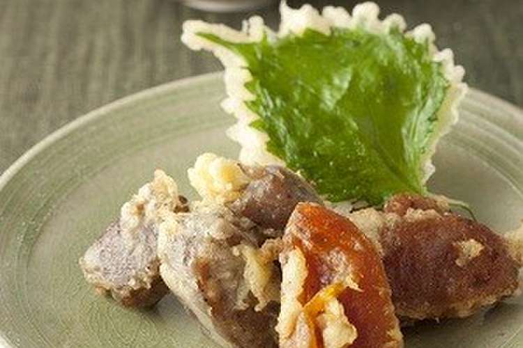 不思議な食感 干し柿とこんにゃくの天ぷら レシピ 作り方 By 埼玉県 クックパッド 簡単おいしいみんなのレシピが357万品
