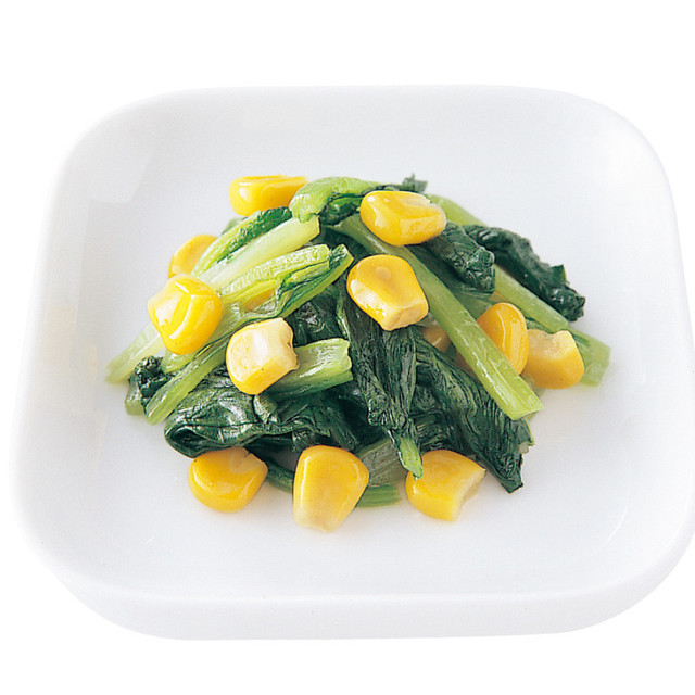 小松菜とコーンのソテー By みんなのきょうの料理 クックパッドダイニング