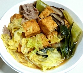 すき焼きのたれで作る★厚揚げのすき煮