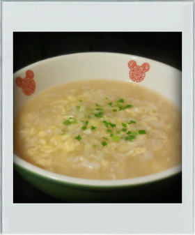 ■簡単朝昼■残りご飯で卵雑炊☆中華粥減量