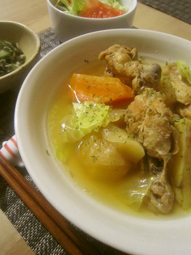 ホワホワ野菜とホロホロ手羽元のポトフ♡