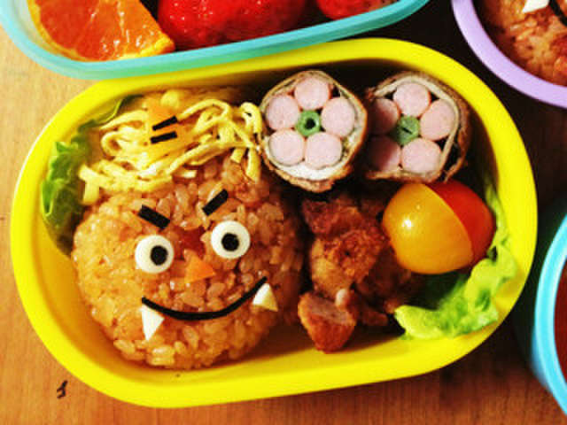 節分キャラ弁 赤おにさんオムライス風 レシピ 作り方 By Meiyuina