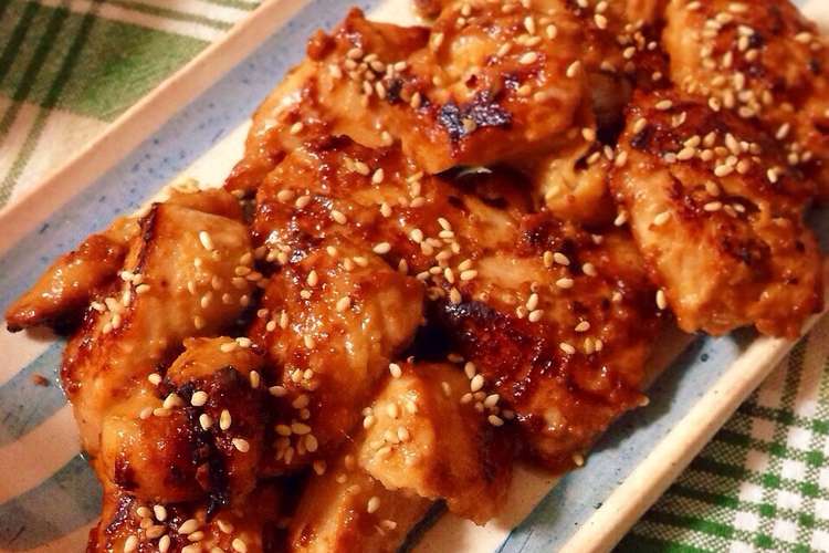 鶏ムネ肉のニンニク味噌漬け焼き レシピ 作り方 By ヅメちん クックパッド 簡単おいしいみんなのレシピが350万品