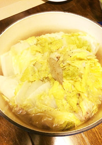 白菜と豚バラの塩バター鍋