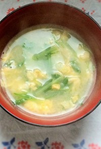 水菜とかき玉のお味噌汁