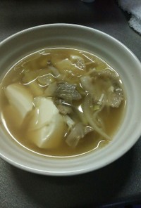 風邪や冷え性に！生姜と玉葱と豚肉のスープ
