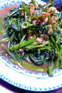アジアン 空心菜の炒め物