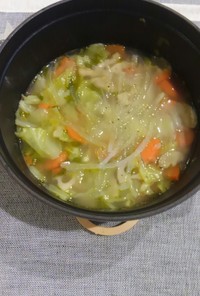 根菜と糸寒天で・食べる野菜スープ
