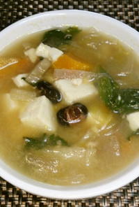 ヘルシー☆雑穀米と野菜の和風スープ