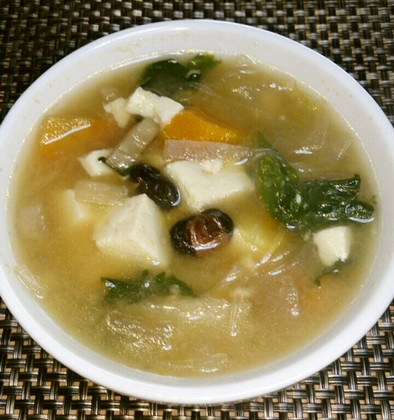 ヘルシー☆雑穀米と野菜の和風スープの写真