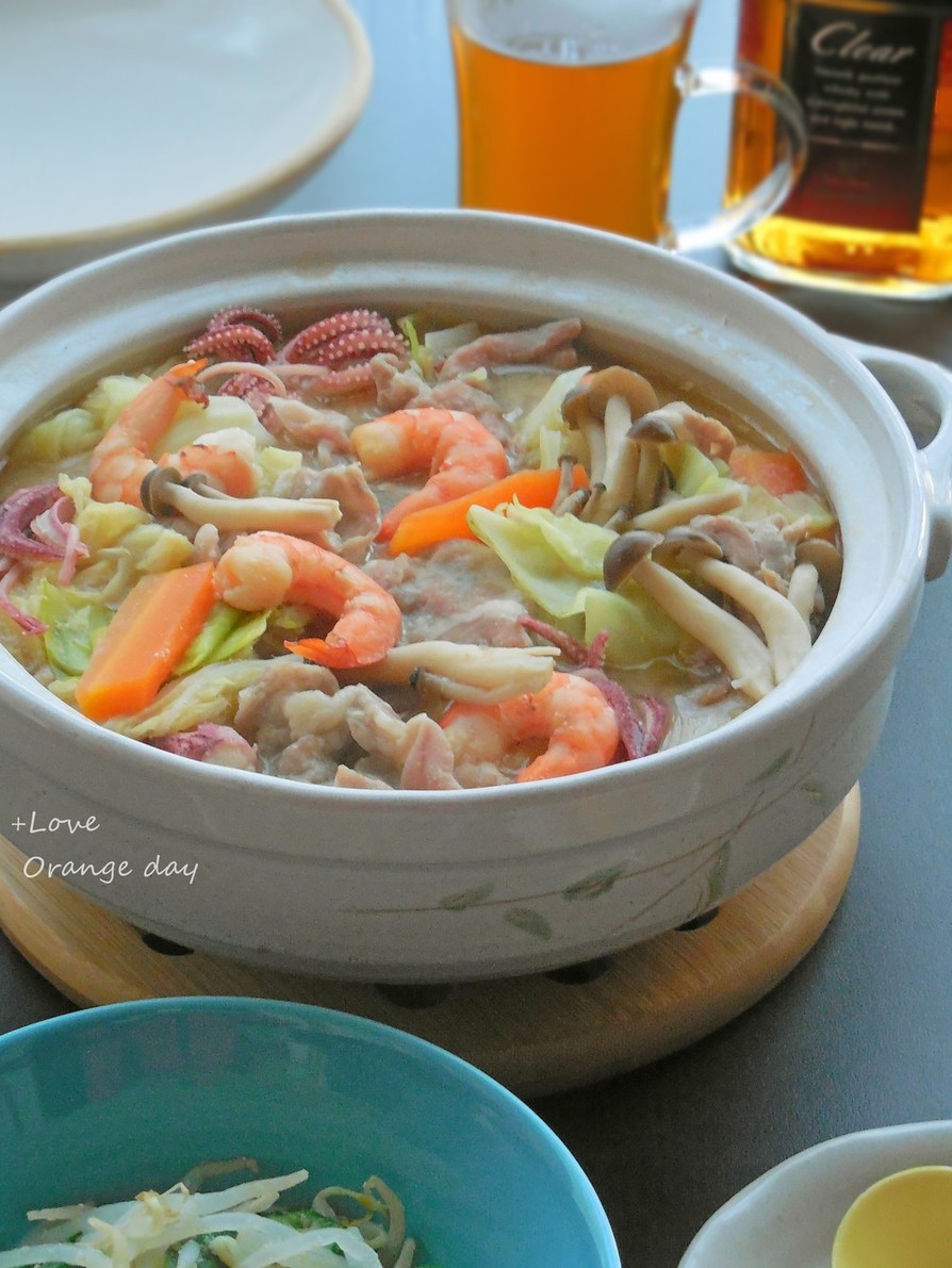 八宝菜風♢豚と海鮮の酒粕鍋の画像